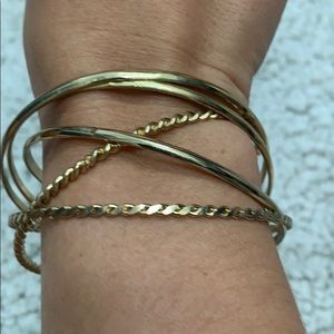 5 gold Bangles